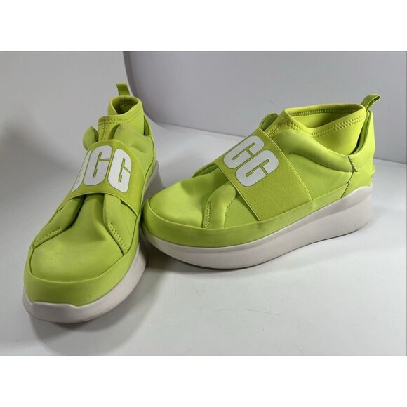 UGG Neutra Women's Chunky Sockliner Sneaker Highlighter Yellow Green Sz 7 - Picture 1 of 11